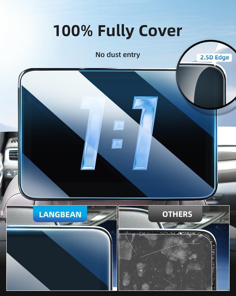 LANGBEAN Tahoe Screen Protector for Chevrolet Tahoe Rear-seat 12.6-inch Display, 9H Tempered Glass 2023 2024 2025 Tahoe Accessories, Tahoe Rear Display Protective Film - Image 2